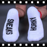 SneakFreaxx Chaussettes basses SNEAKS HORNY SHORT Blanches
